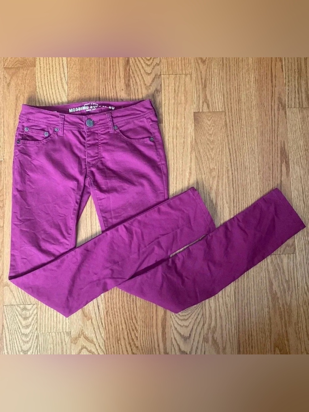 Mossimo Supply Co. Dark Pink Skinny Jeans Size 1 In Juniors